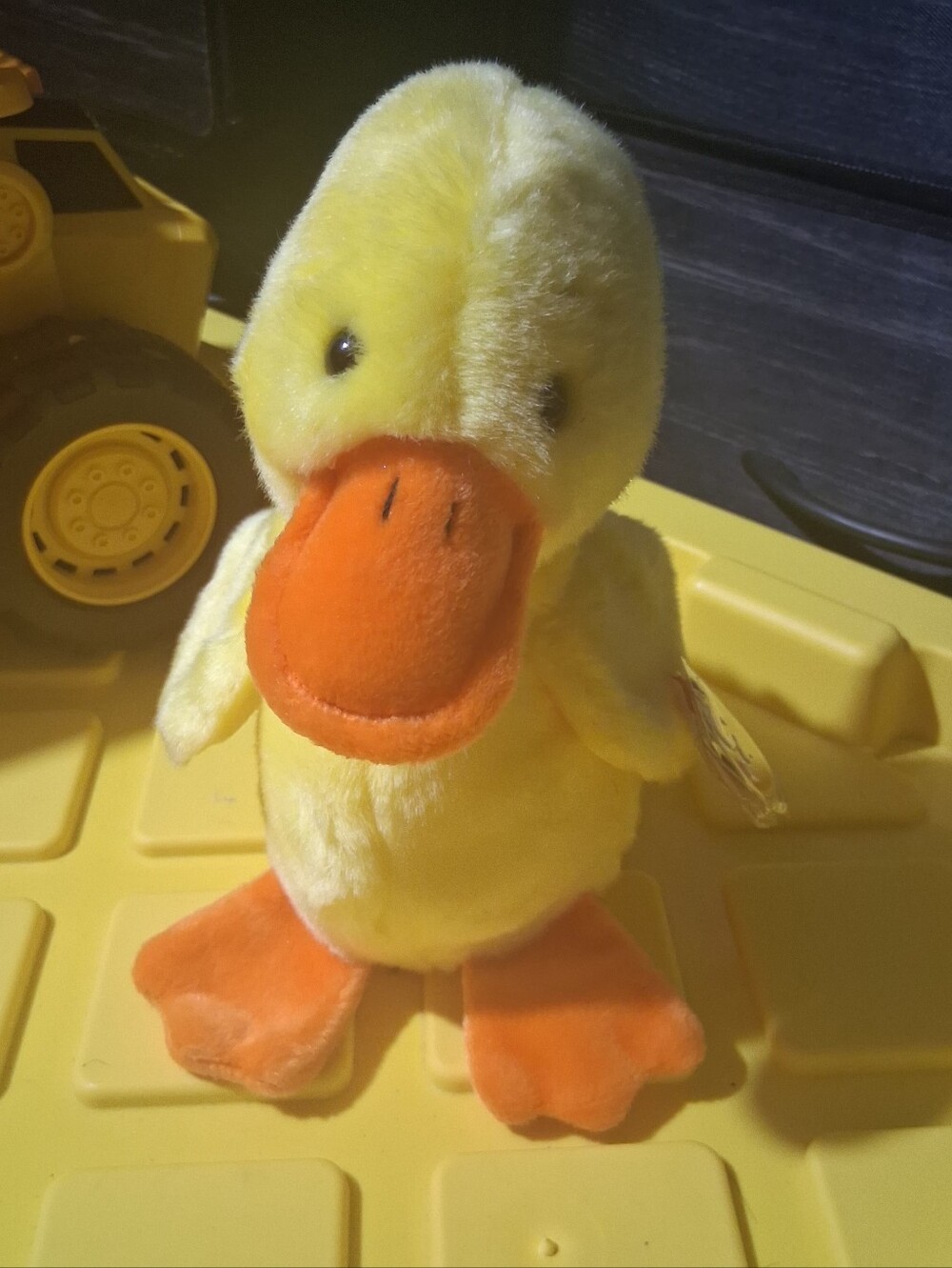 Ty Beanie baby Quakers plush toy yellow and orange retired collectible